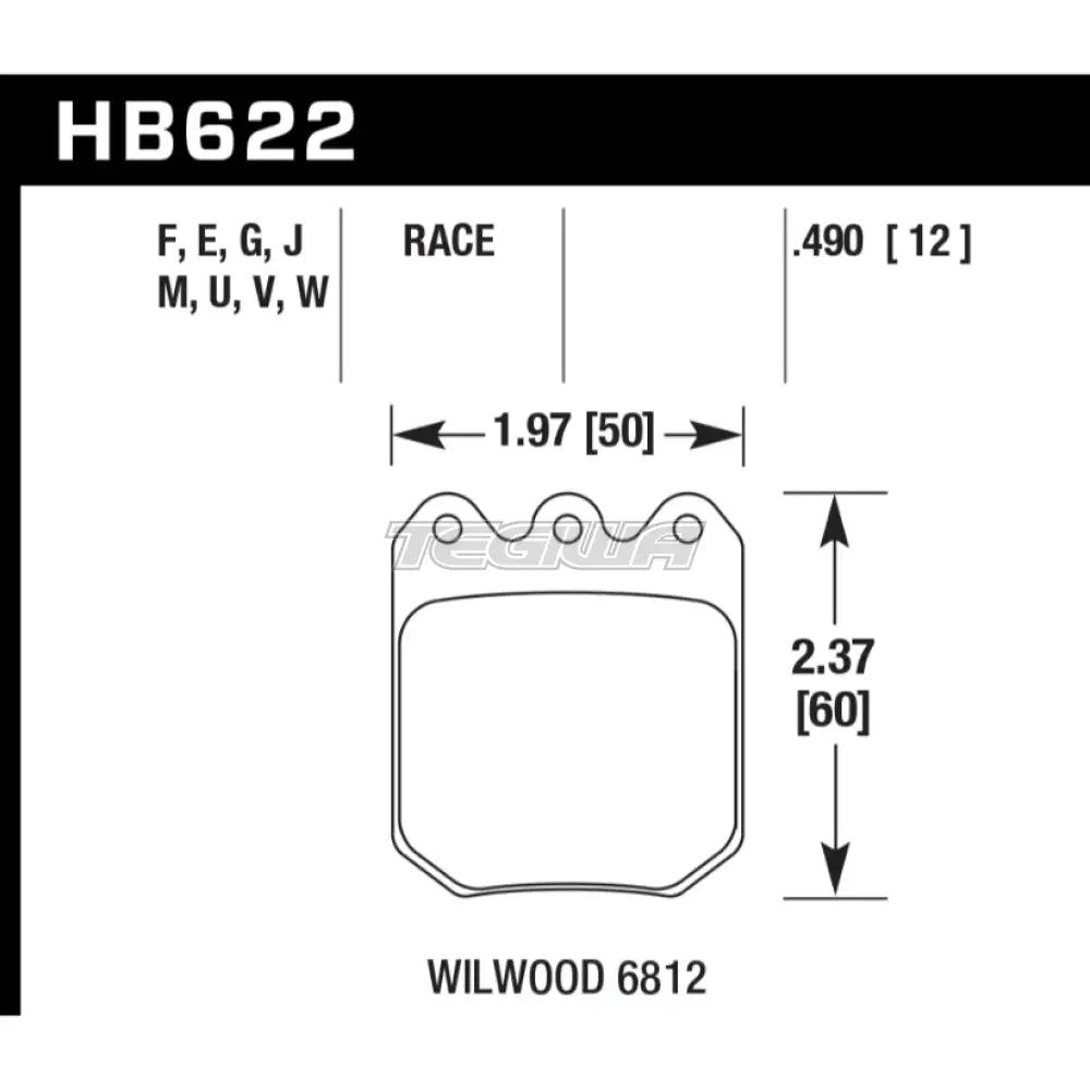 HAWK Performance DTC-30 Motorsports Brake Pads - HB622W.490