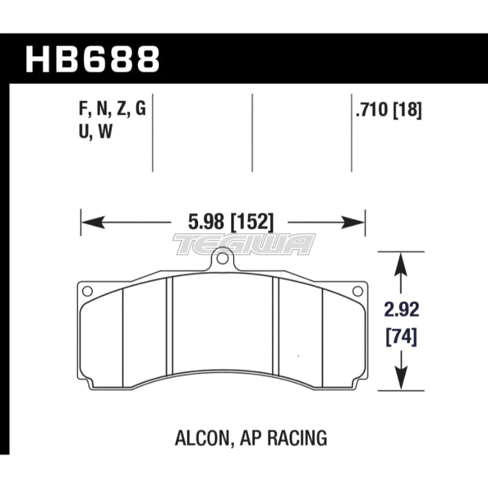 HAWK Performance DTC-30 Motorsports Brake Pads - HB688W.710