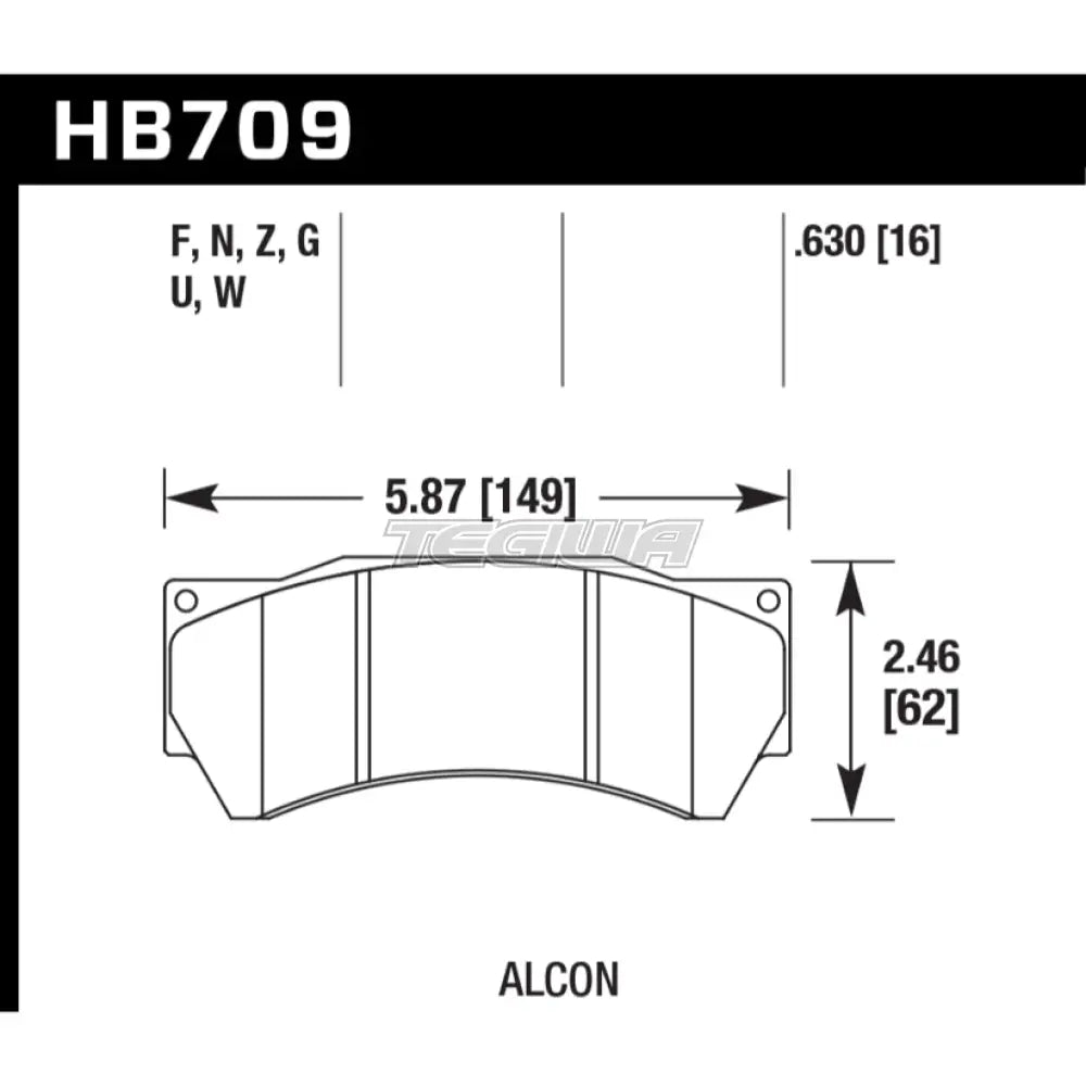 HAWK Performance DTC-30 Motorsports Brake Pads - HB709W.630