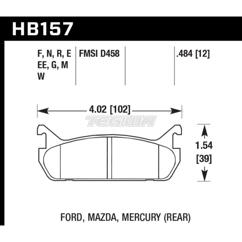 HAWK Performance DTC-30 Motorsports Brake Pads Rear - HB157W.484