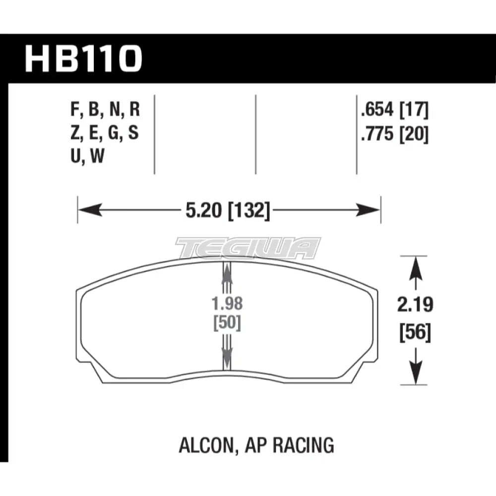 HAWK Performance DTC-30 Motorsports Brake Pads - HB110W.654