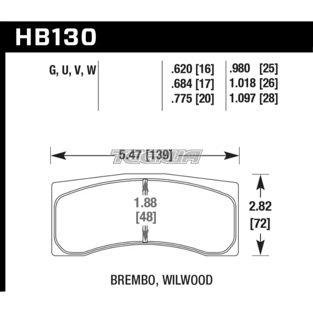 HAWK Performance DTC-50 Motorsports Brake Pads Brembo XA Series Caliper Brake Pads