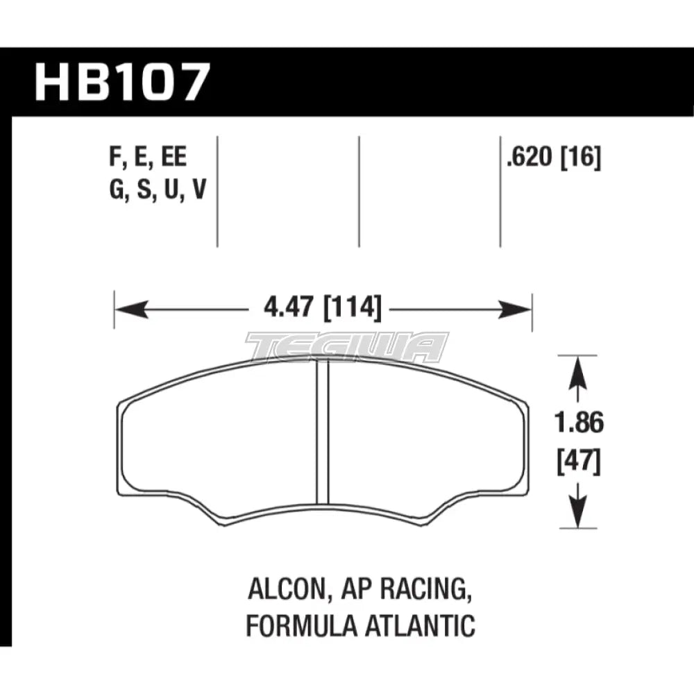 HAWK Performance DTC-50 Motorsports Brake Pads - HB107V.620
