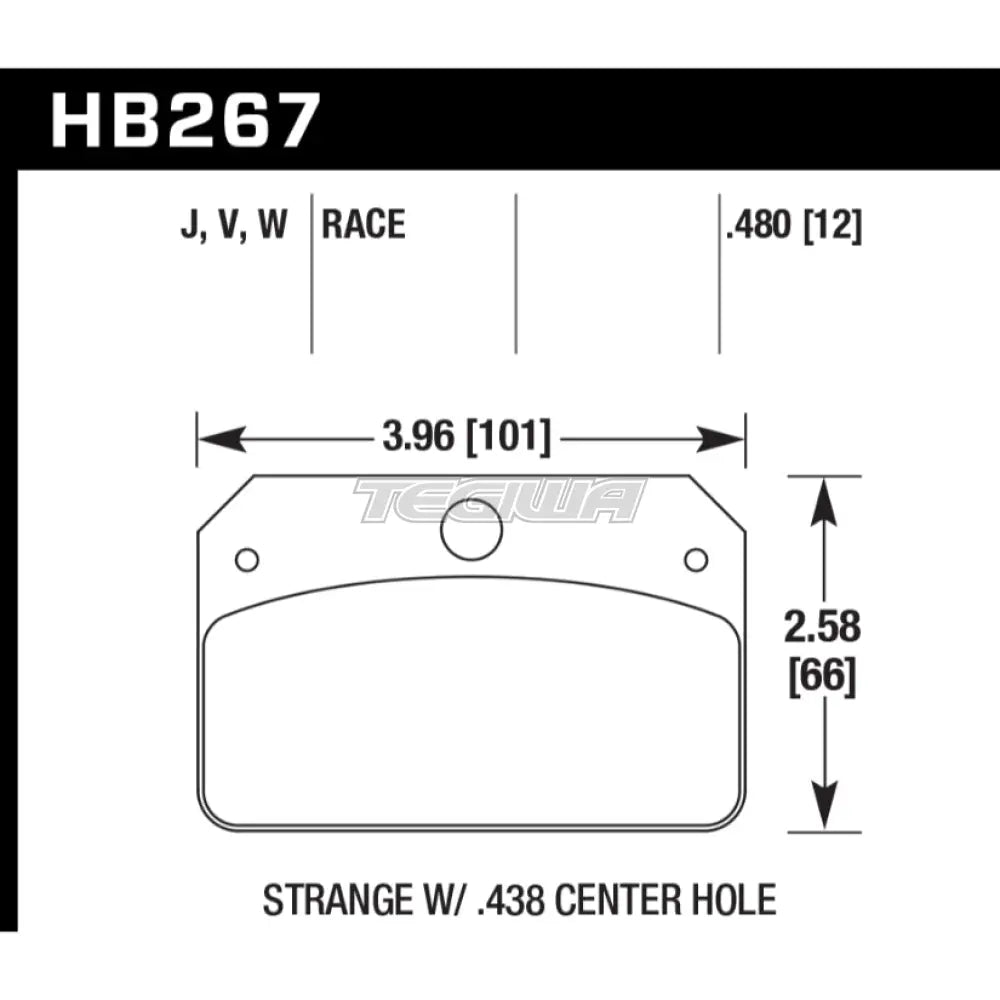 HAWK Performance DTC-50 Motorsports Brake Pads - HB267V.480