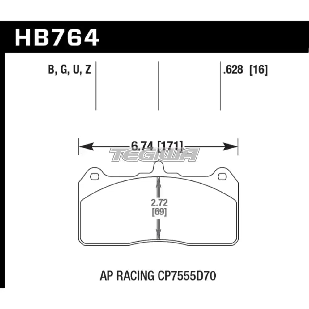 HAWK Performance DTC-60 Motorsports Brake Pads AP Racing CP7555D70 Caliper Brake Pads