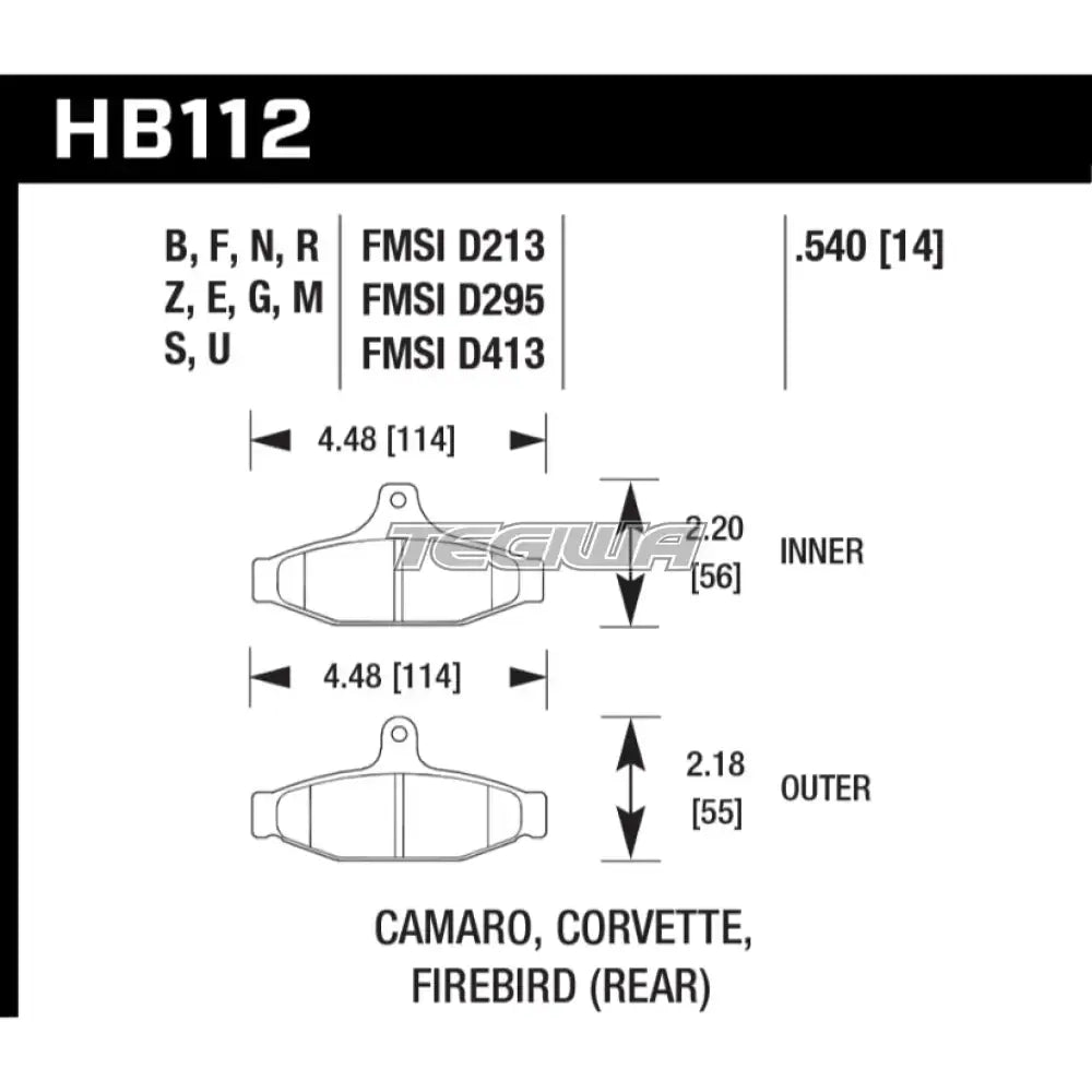 HAWK Performance DTC-60 Motorsports Brake Pads Baer SS (Rear) Caliper Brake Pads