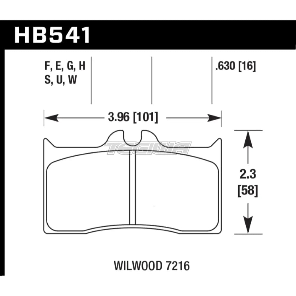 HAWK Performance DTC-60 Motorsports Brake Pads - HB541G.630