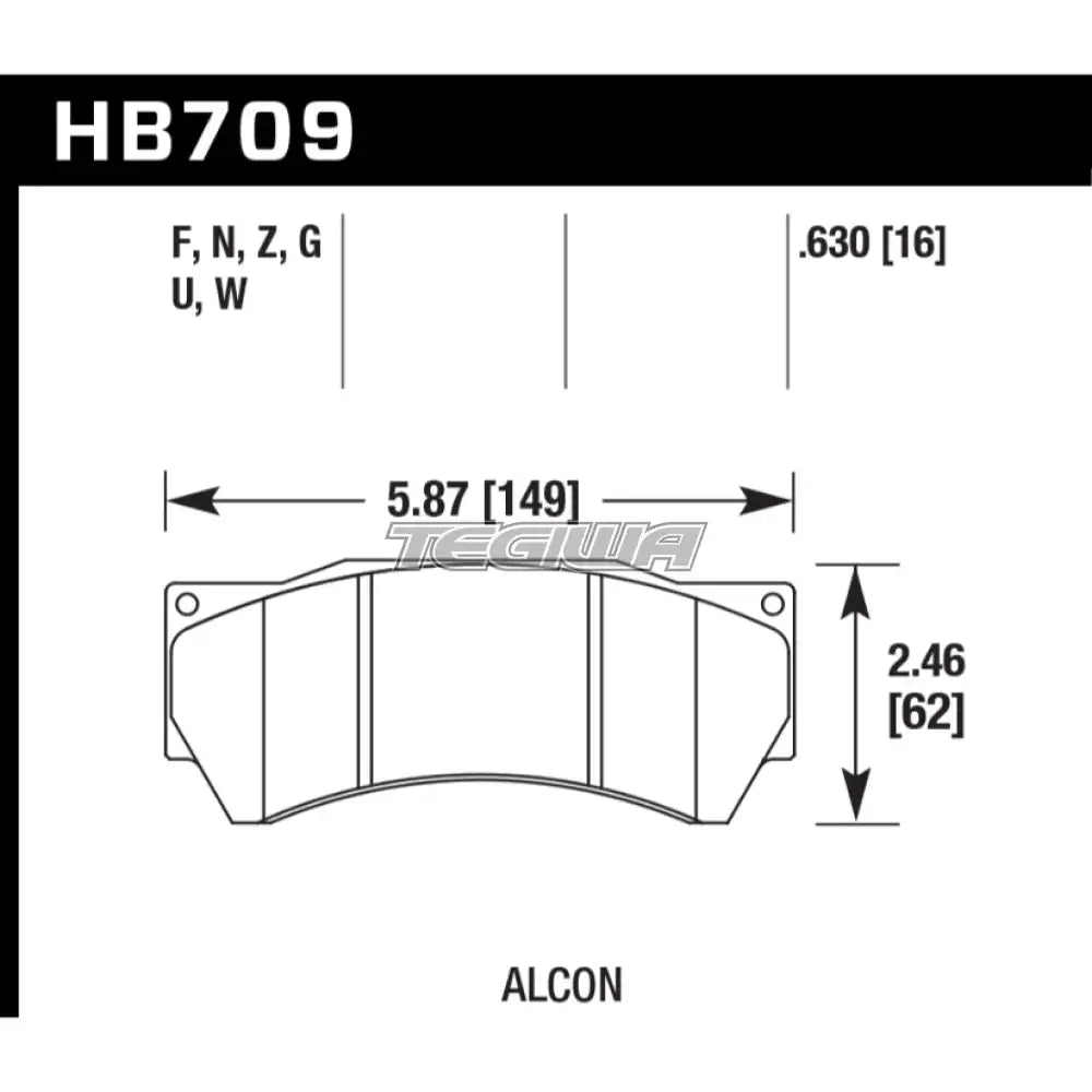 HAWK Performance DTC-70 Motorsports Brake Pads Alcon Mono 6 model 4497 Caliper Brake Pads