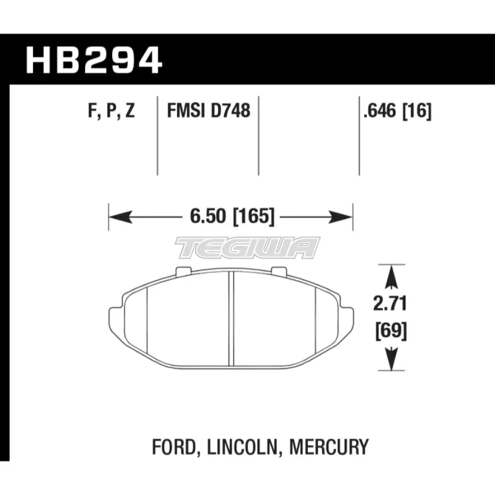 HAWK Performance DTC-70 Motorsports Brake Pads Front - HB294U.646