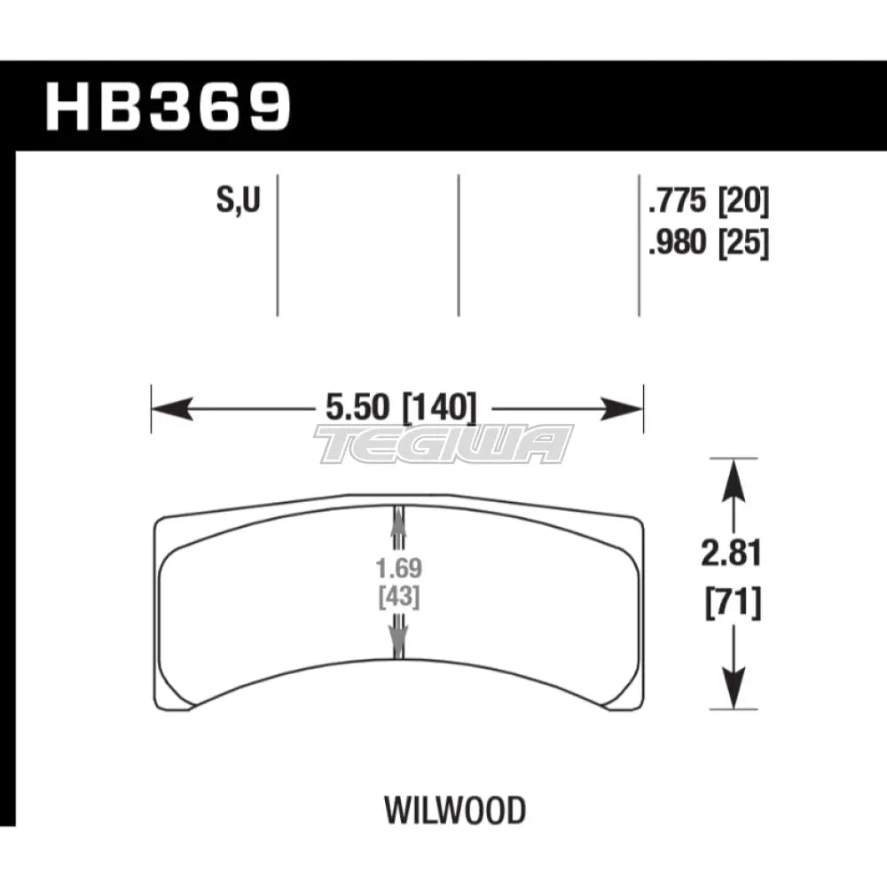 HAWK Performance DTC-70 Motorsports Brake Pads - HB369U.980