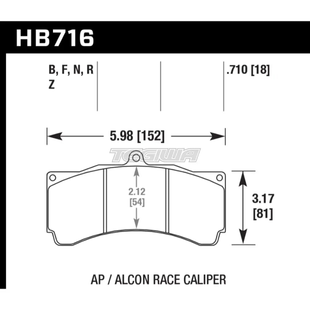 HAWK Performance DTC-70 Motorsports Brake Pads - HB716U.984