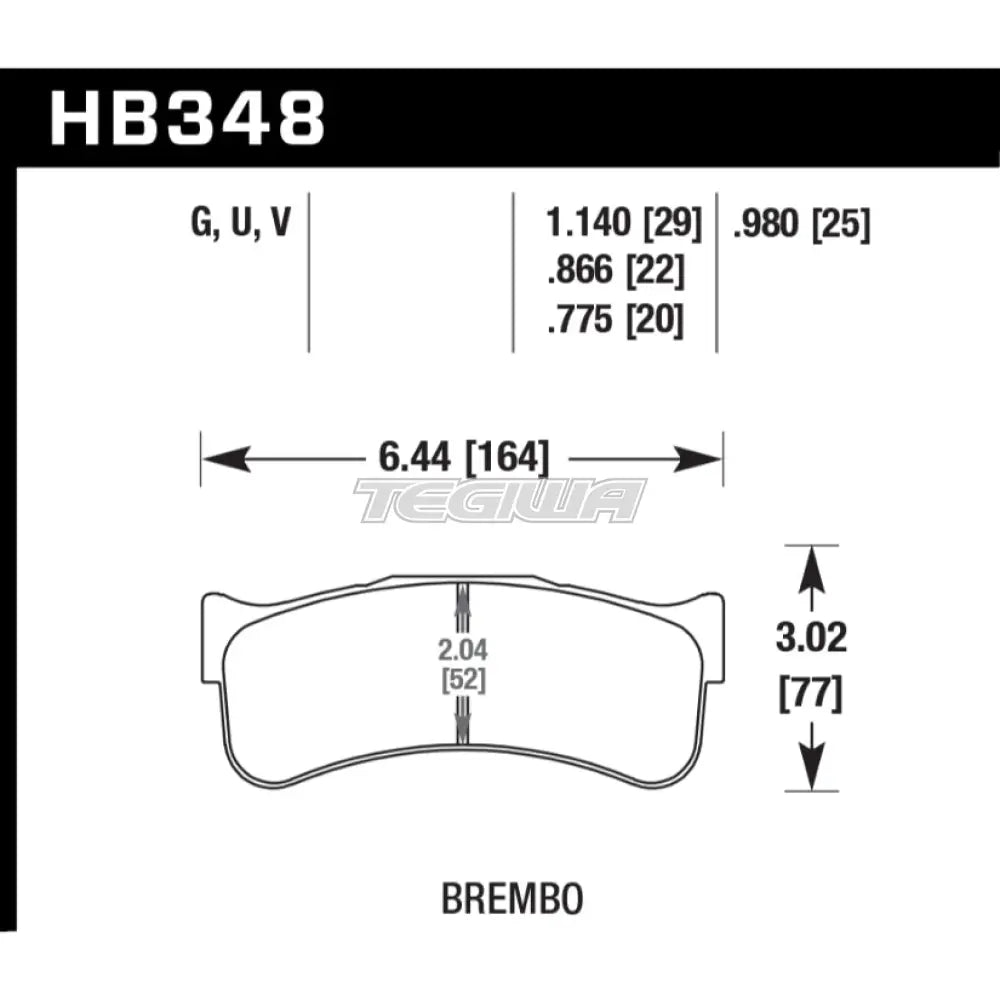 HAWK Performance DTC-80 Motorsports Brake Pads - HB348Q1.14