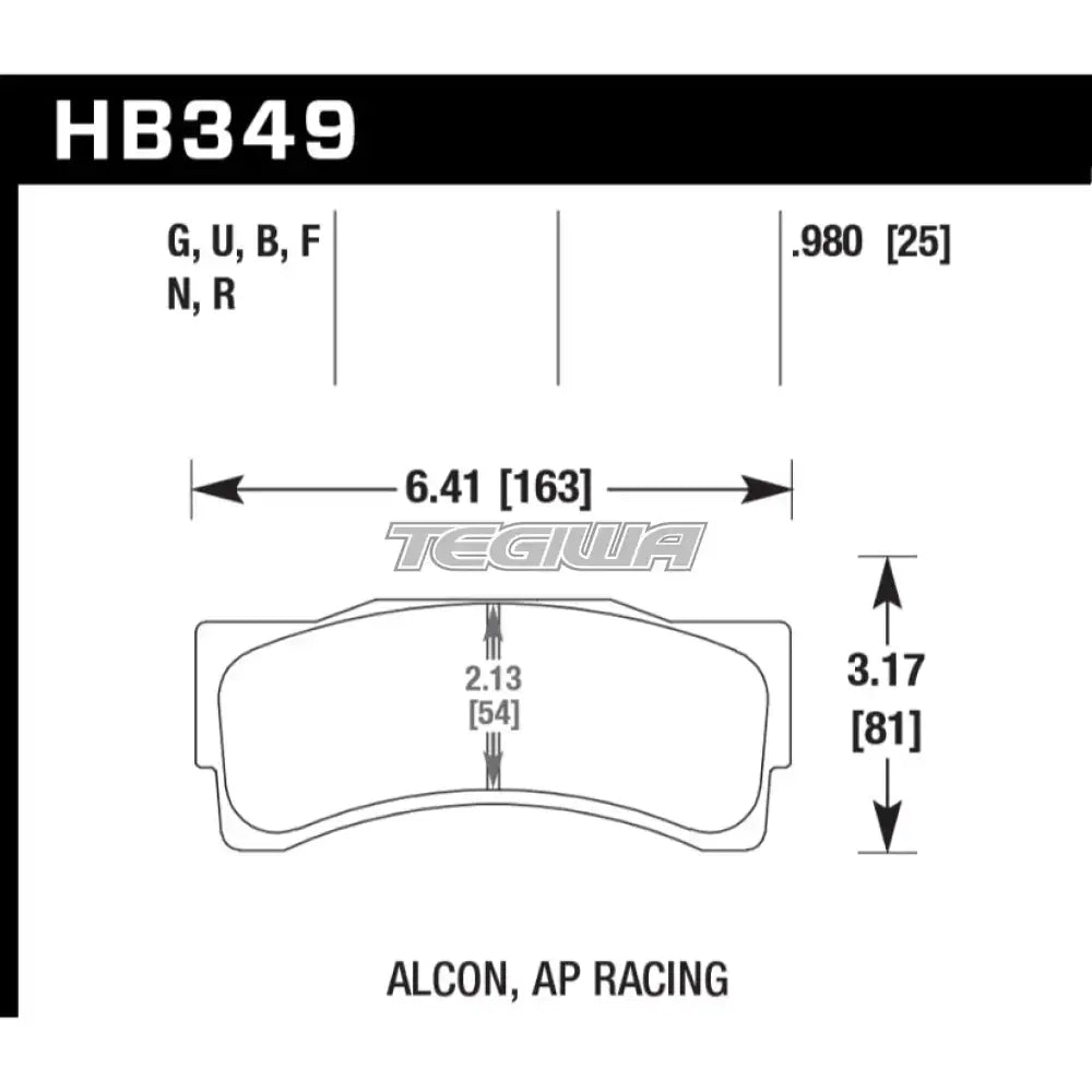 HAWK Performance ER-1 Motorsports Brake Pads AP Racing Caliper - HB349D.980 Brake Pads