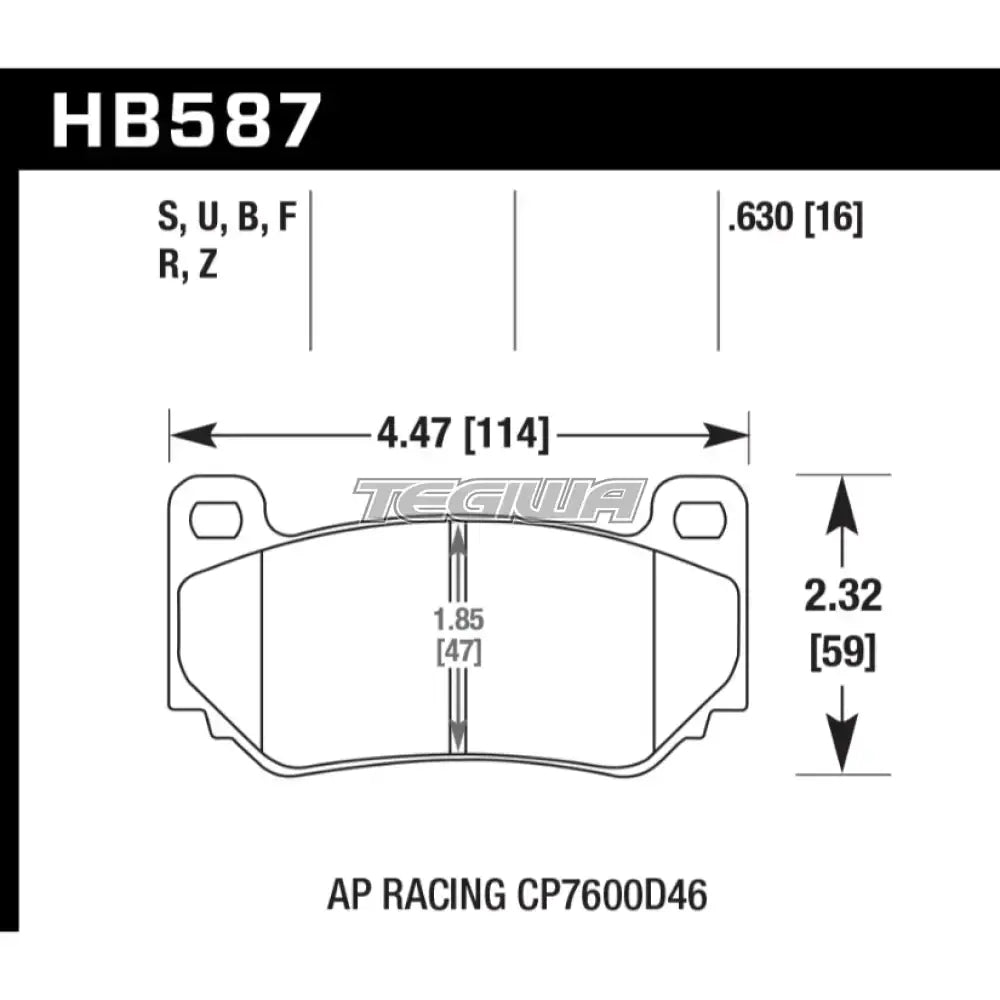 HAWK Performance ER-1 Motorsports Brake Pads AP Racing CP7606 Caliper Brake Pads