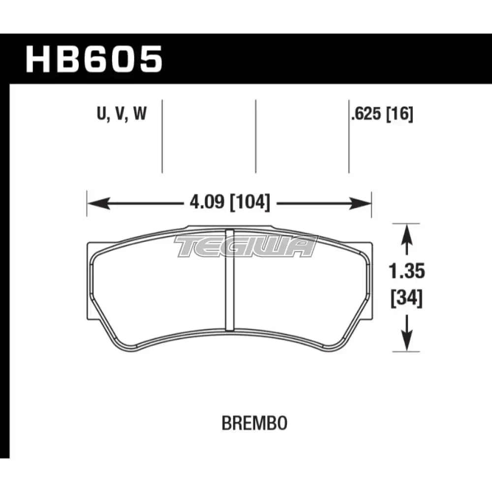 HAWK Performance ER-1 Motorsports Brake Pads Brembo XA6.S0.01/04 Caliper Brake Pads