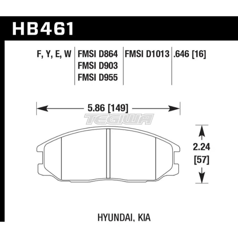 HAWK Performance ER-1 Motorsports Brake Pads Front - HB461D.646