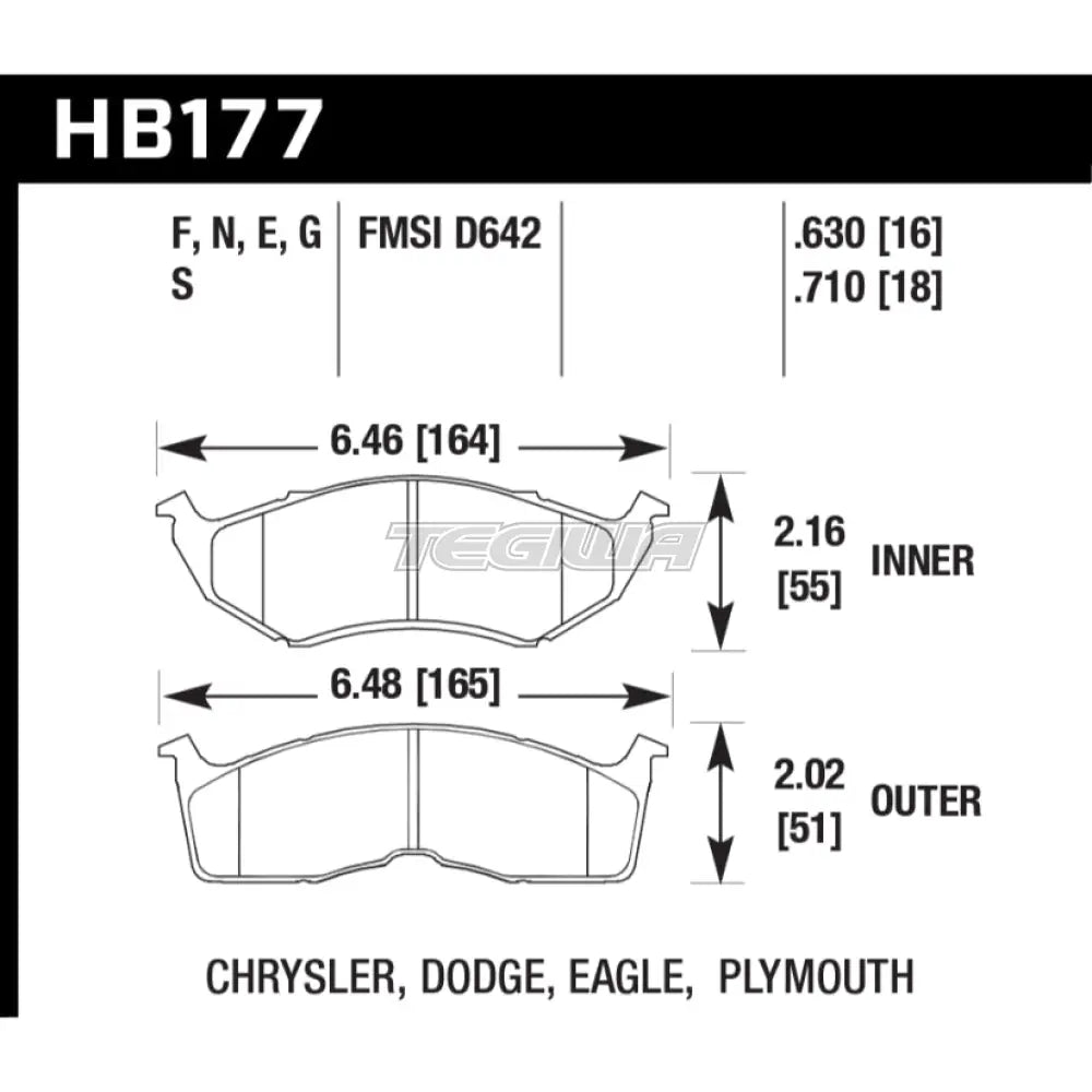 HAWK Performance ER-1 Motorsports Brake Pads - HB177D.630