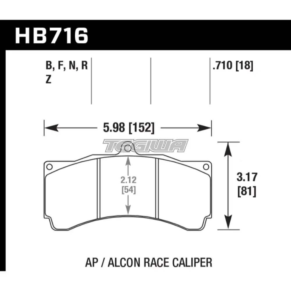 HAWK Performance HP + Motorsports Brake Pads AP Racing CP5555 Caliper Brake Pads