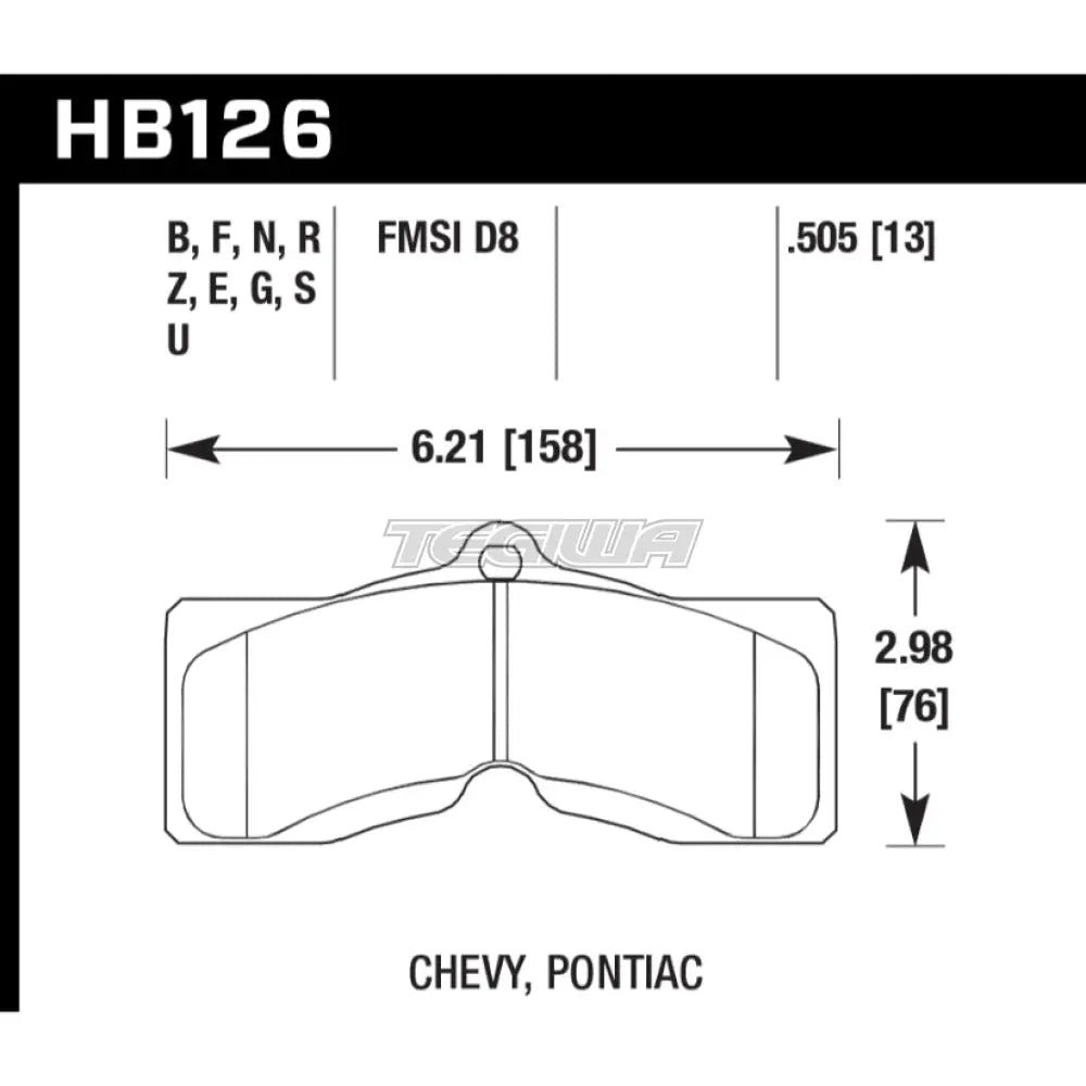 HAWK Performance HP Plus Road and Track Brake Pads Front - HB126N.505
