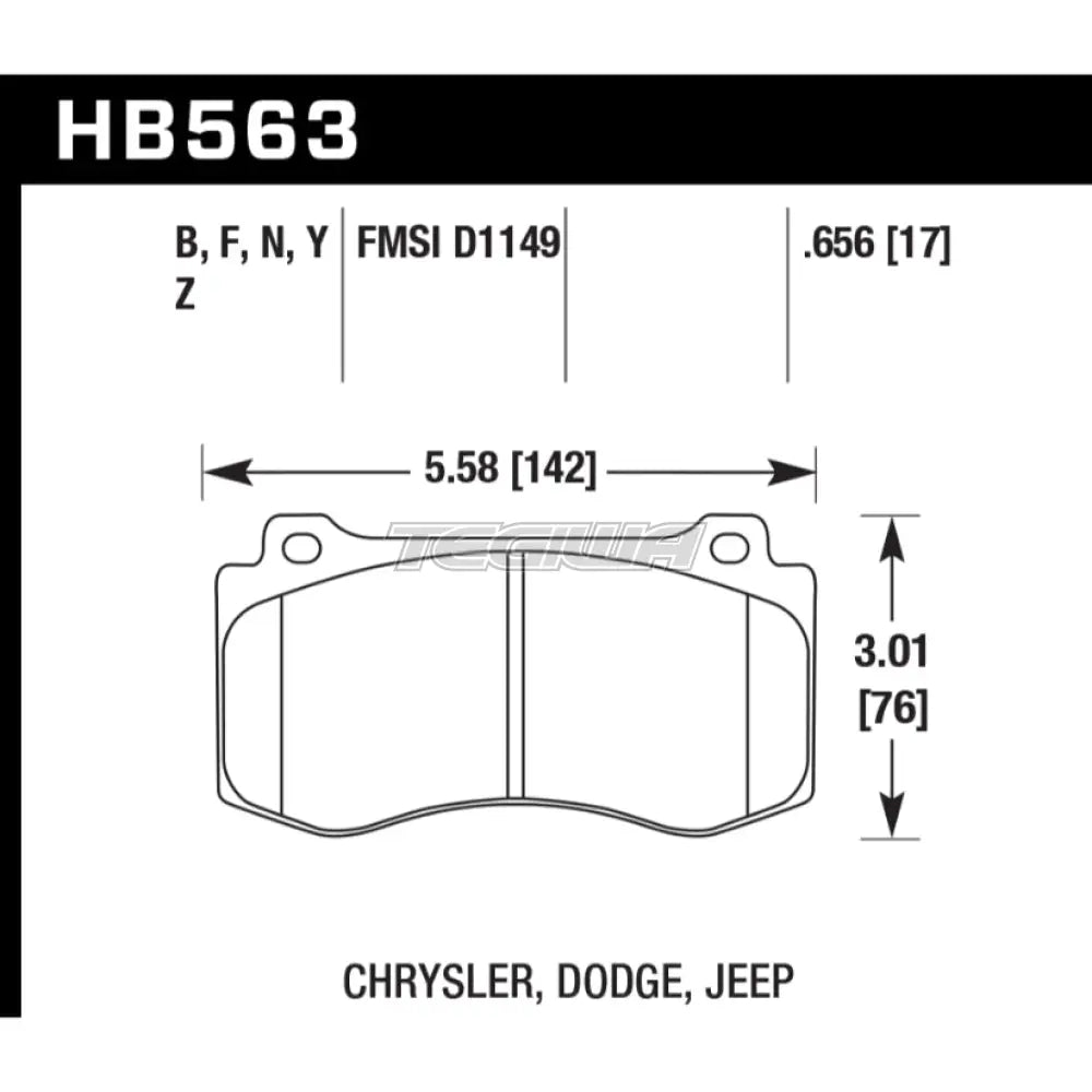 HAWK Performance HP Plus Road and Track Brake Pads Front - HB563N.656
