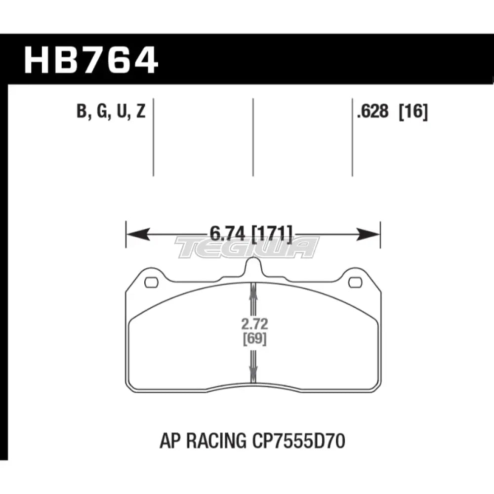 HAWK Performance HP Plus Road and Track Brake Pads - HB764N.628
