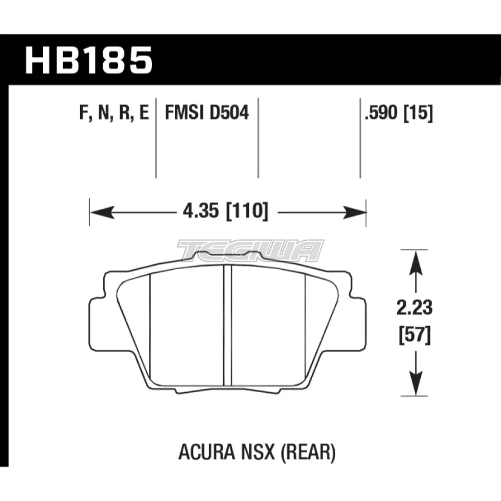 HAWK Performance HP Plus Road and Track Brake Pads Rear - HB185N.590