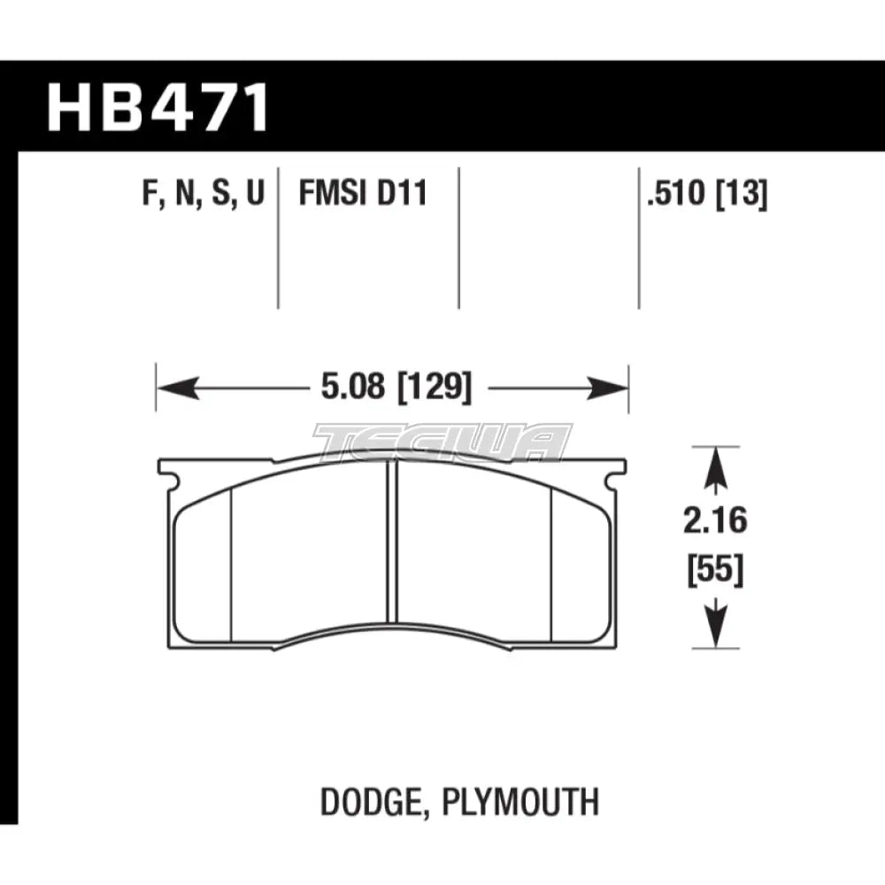 HAWK Performance HPS 5.0 High Performance Street Brake Pads Front - HB471B.510