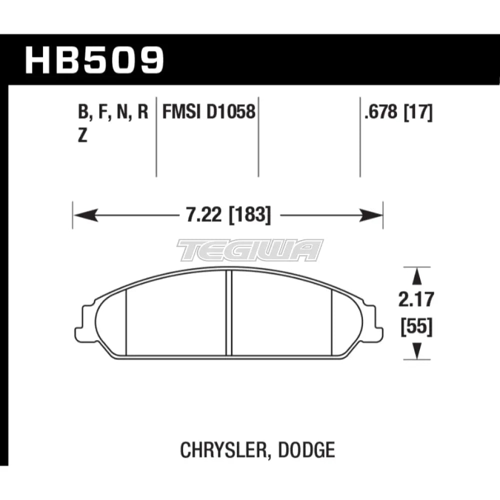 HAWK Performance HPS 5.0 High Performance Street Brake Pads Front - HB509B.678