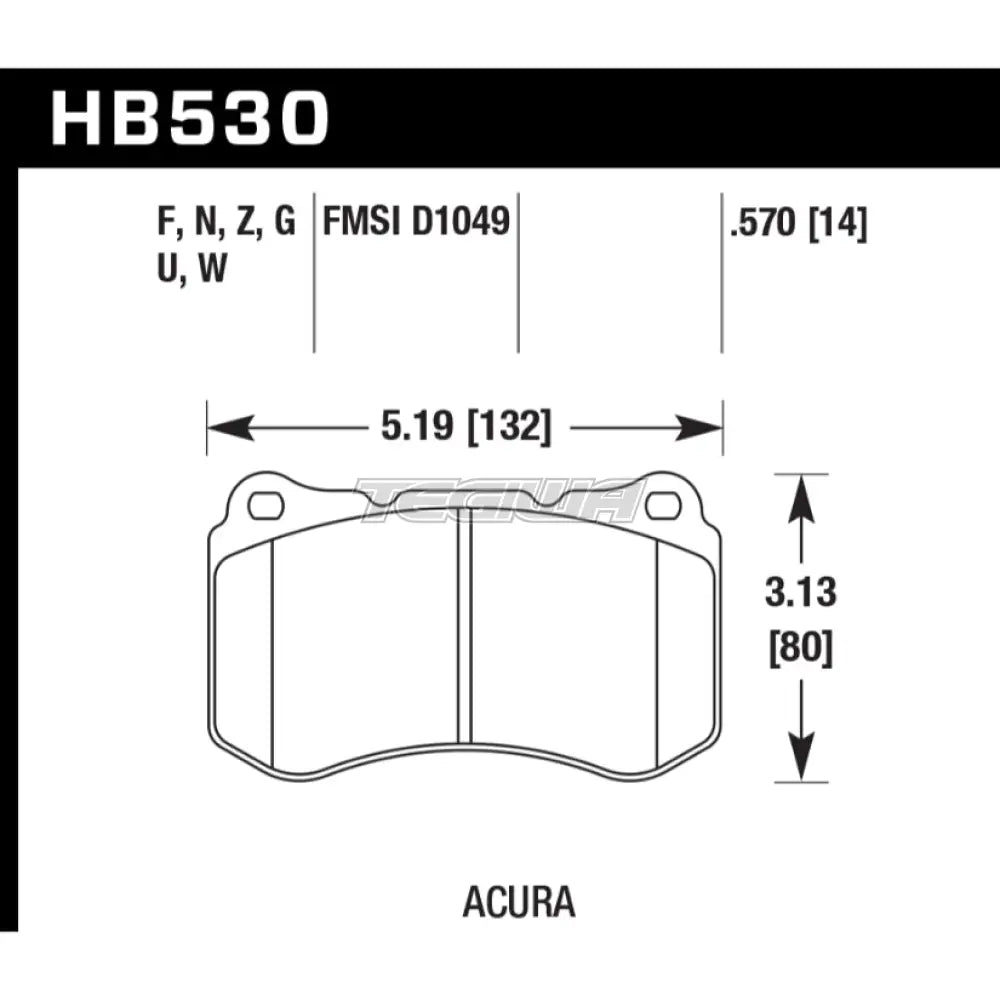 HAWK Performance HPS 5.0 High Performance Street Brake Pads Front - HB530B.570