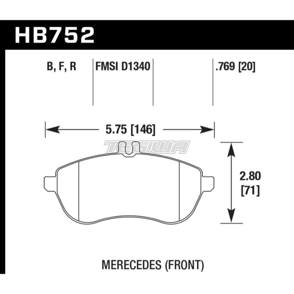 HAWK Performance HPS 5.0 High Performance Street Brake Pads Front - HB752B.769