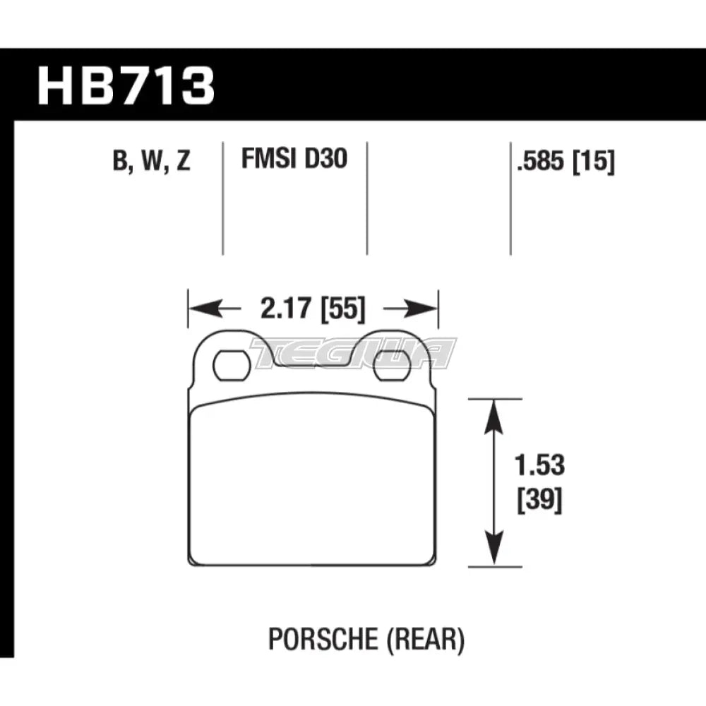 HAWK Performance HPS 5.0 High Performance Street Brake Pads Rear - HB713B.585