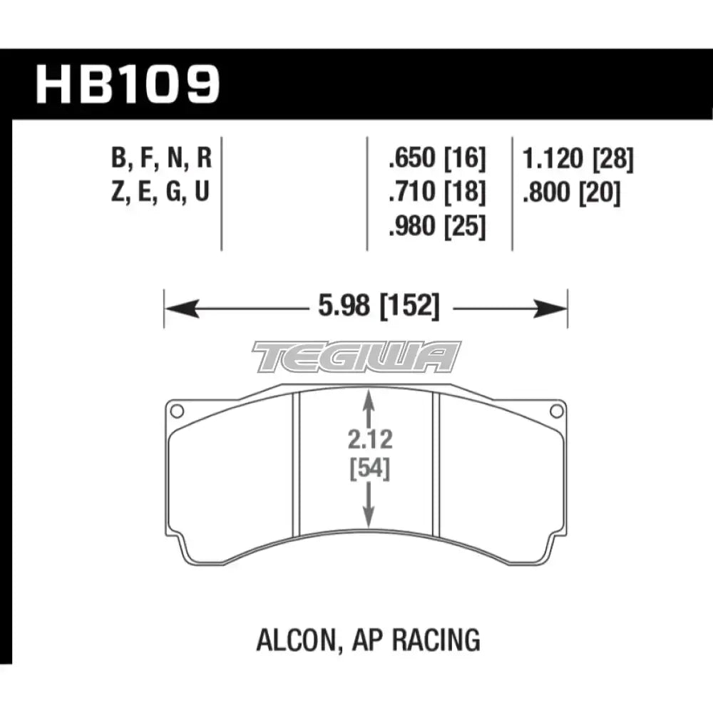 HAWK Performance HPS 5.0 Motorsports Brake Pads AP Racing CP5060-2/3/4/5ST Caliper Brake Pads