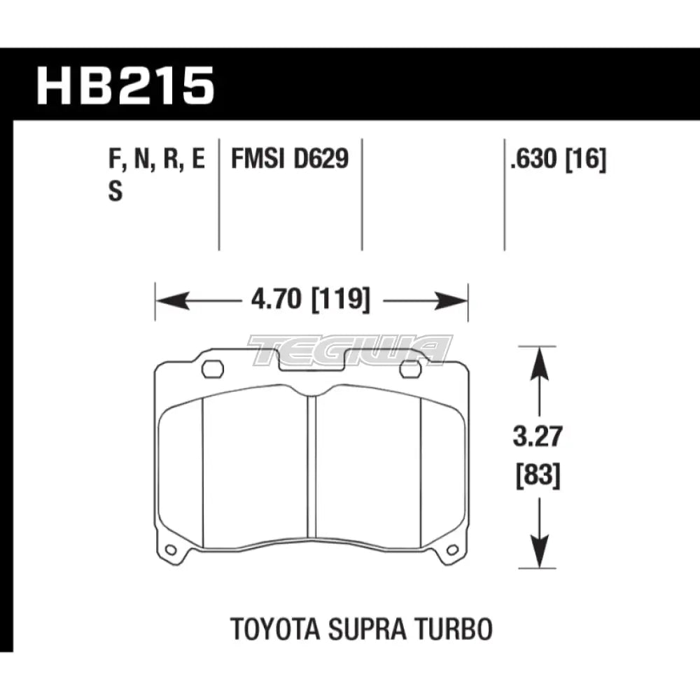 HAWK Performance HPS High Performance Street Brake Pads Front - HB215F.630