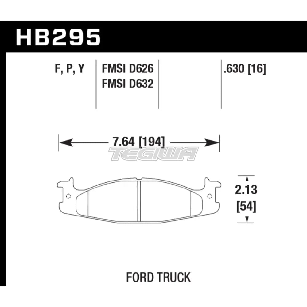 HAWK Performance HPS High Performance Street Brake Pads Front - HB295F.630