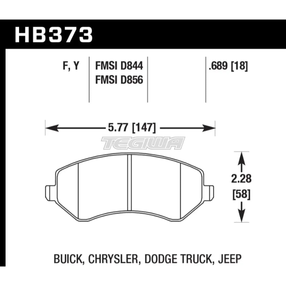 HAWK Performance HPS High Performance Street Brake Pads Front - HB373F.689