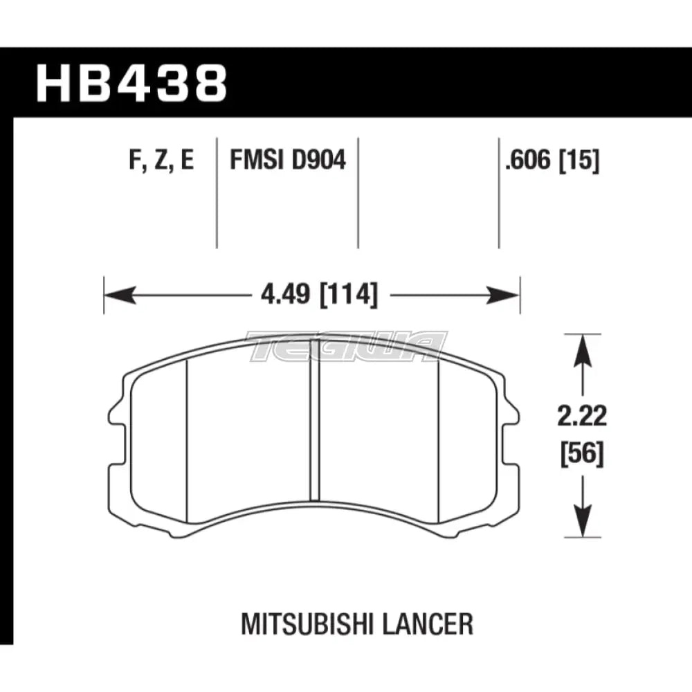 HAWK Performance HPS High Performance Street Brake Pads Front - HB438F.606