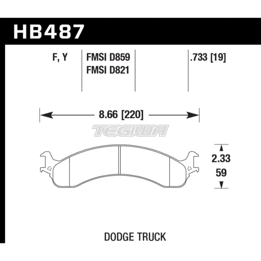 HAWK Performance HPS High Performance Street Brake Pads Front - HB487F.733