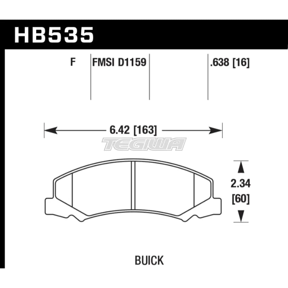 HAWK Performance HPS High Performance Street Brake Pads Front - HB535F.638