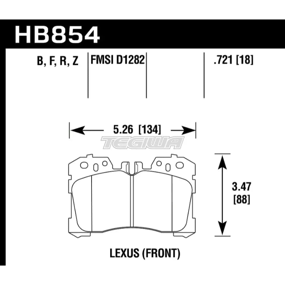 HAWK Performance HPS High Performance Street Brake Pads Front - HB854F.721