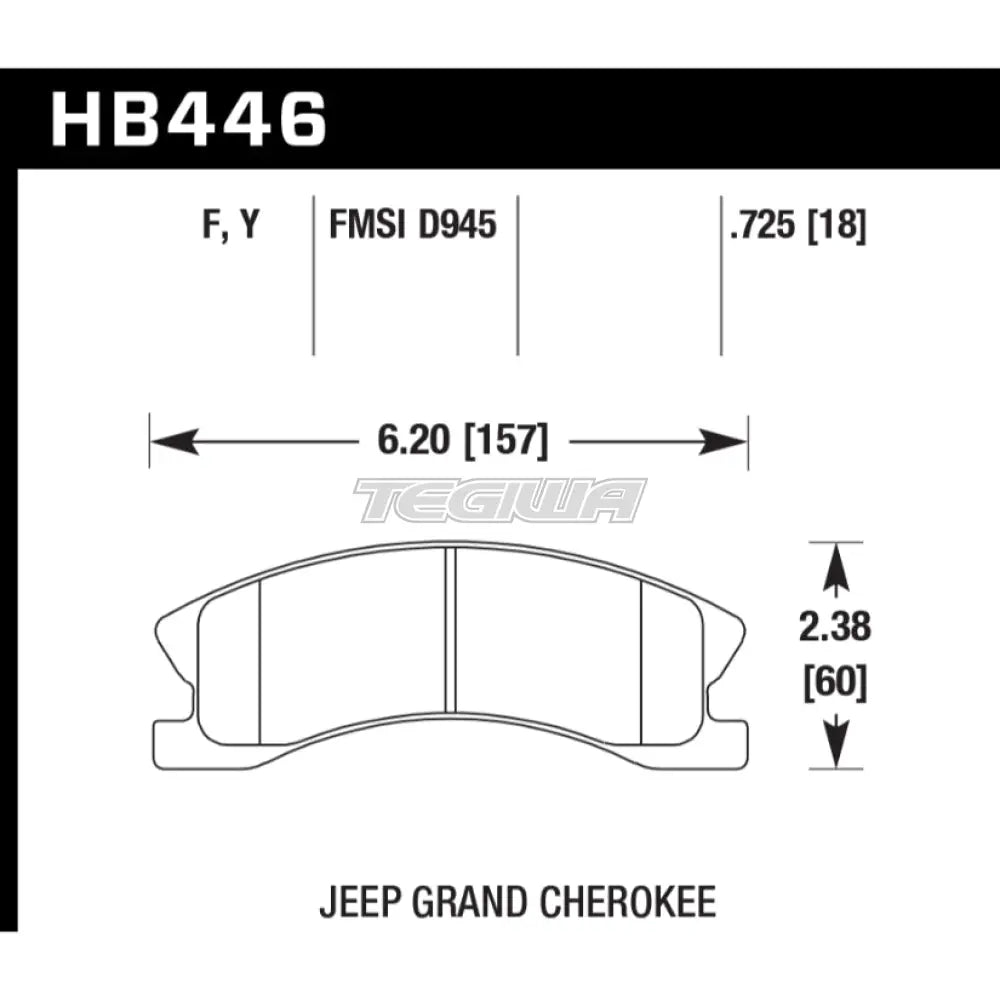 HAWK Performance HPS High Performance Street Brake Pads Rear - HB446F.725