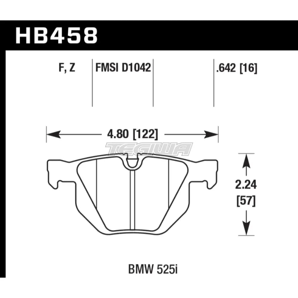 HAWK Performance HPS High Performance Street Brake Pads Rear - HB458F.642