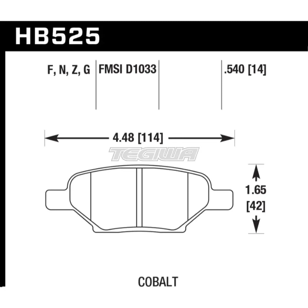 HAWK Performance HPS High Performance Street Brake Pads Rear - HB525F.540