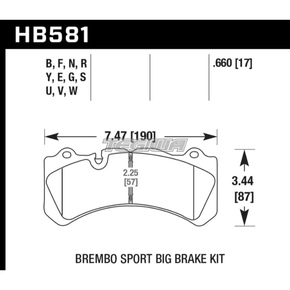 HAWK Performance HT-10 Motorsports Brake Pads Brembo Caliper Family J Caliper Brake Pads