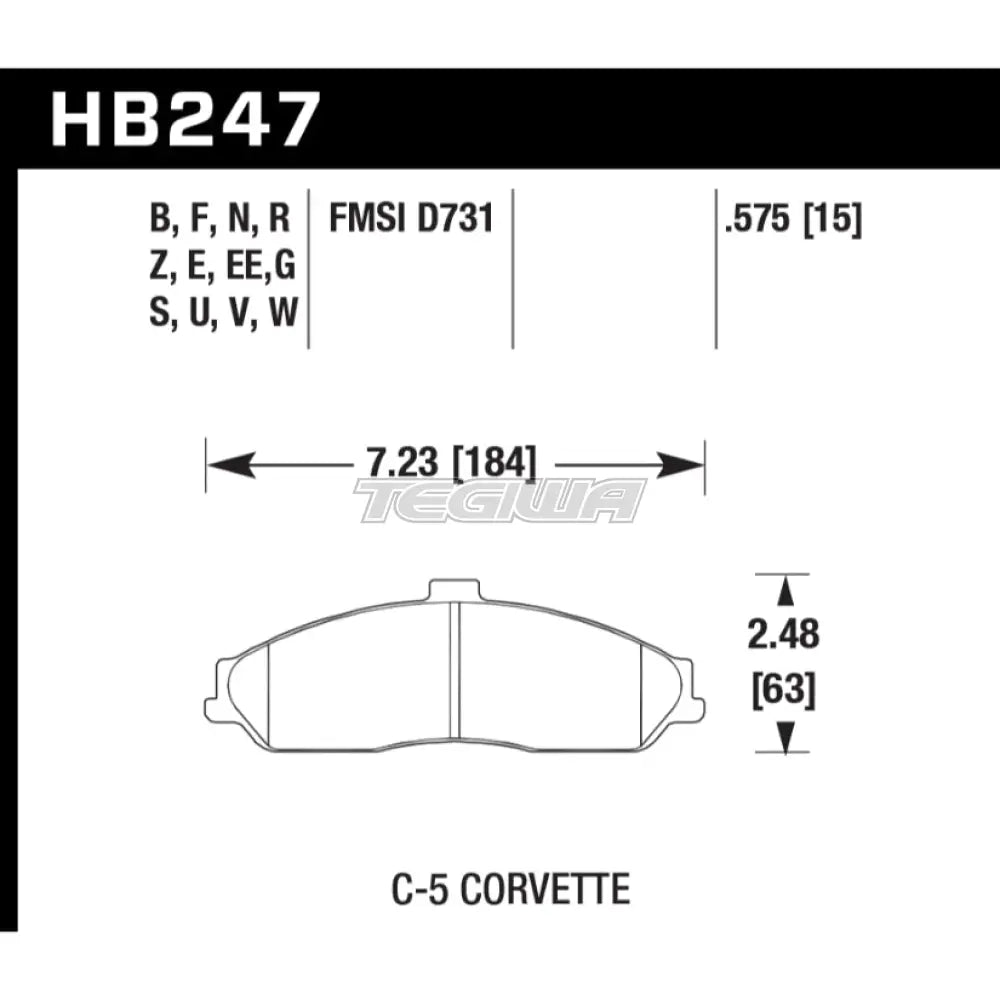 HAWK Performance HT-10 Motorsports Brake Pads Front - HB247S.575