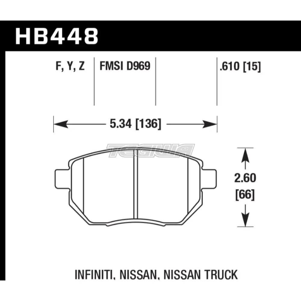 HAWK Performance LTS Light Truck and SUV Brake Pads Front - HB448Y.610
