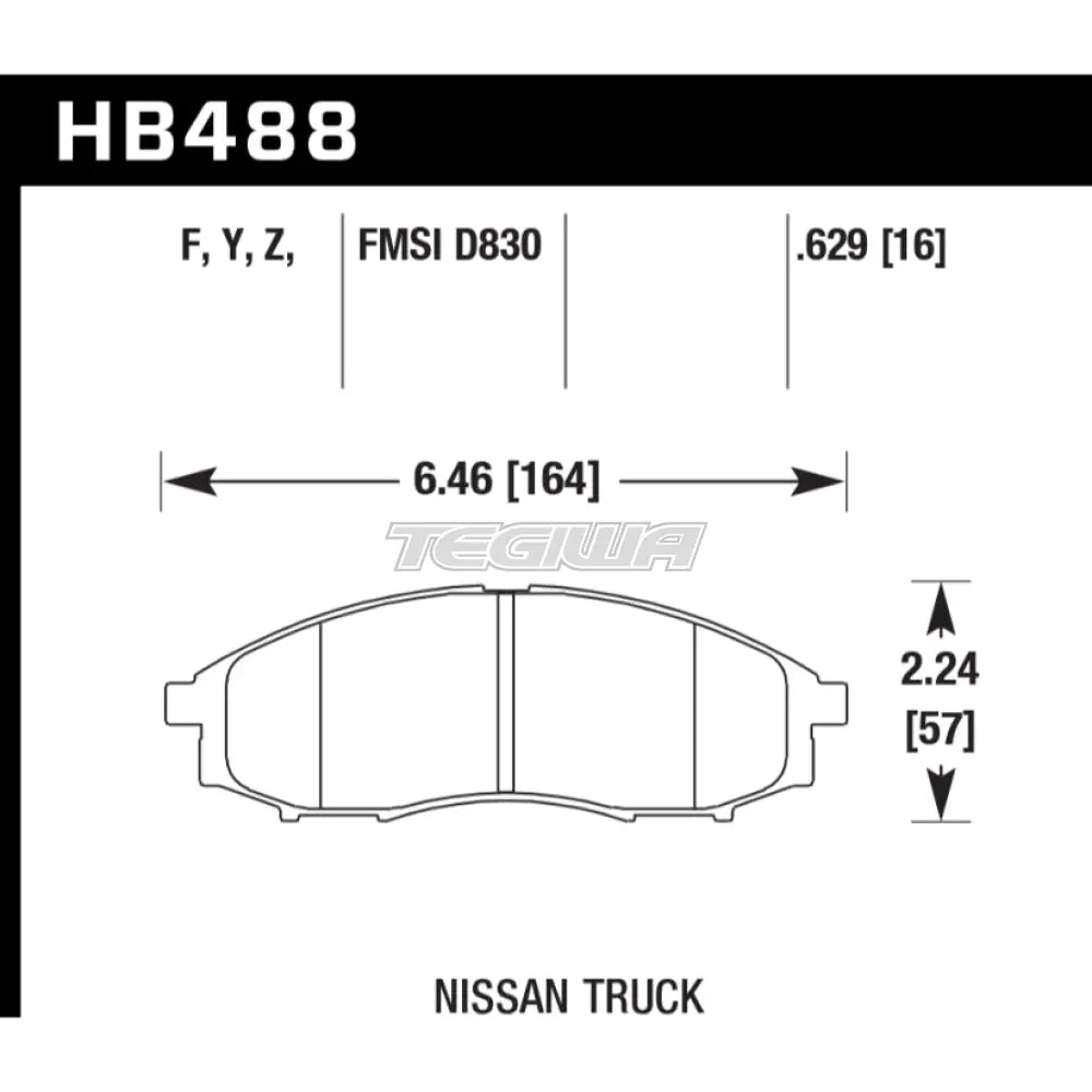 HAWK Performance LTS Light Truck and SUV Brake Pads Front - HB488Y.629
