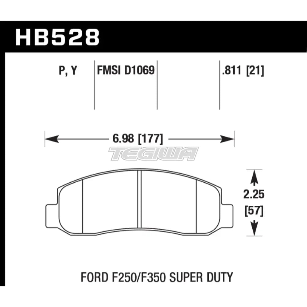 HAWK Performance LTS Light Truck and SUV Brake Pads Front - HB528Y.811