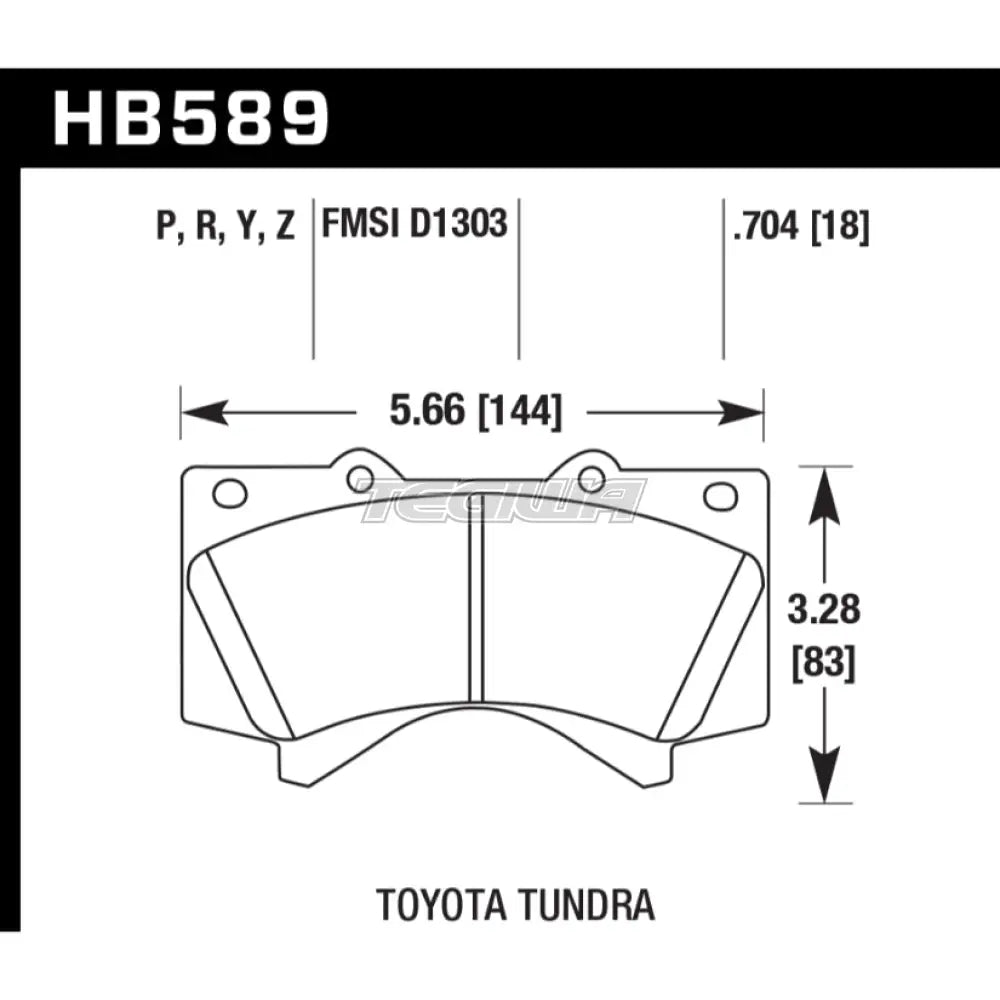 HAWK Performance LTS Light Truck and SUV Brake Pads Front - HB589Y.704