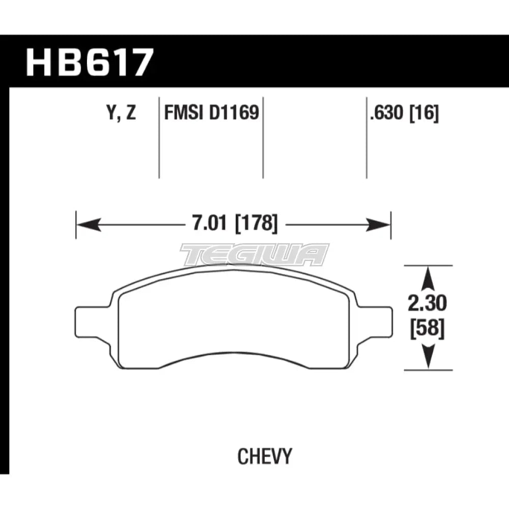 HAWK Performance LTS Light Truck and SUV Brake Pads Front - HB617Y.630