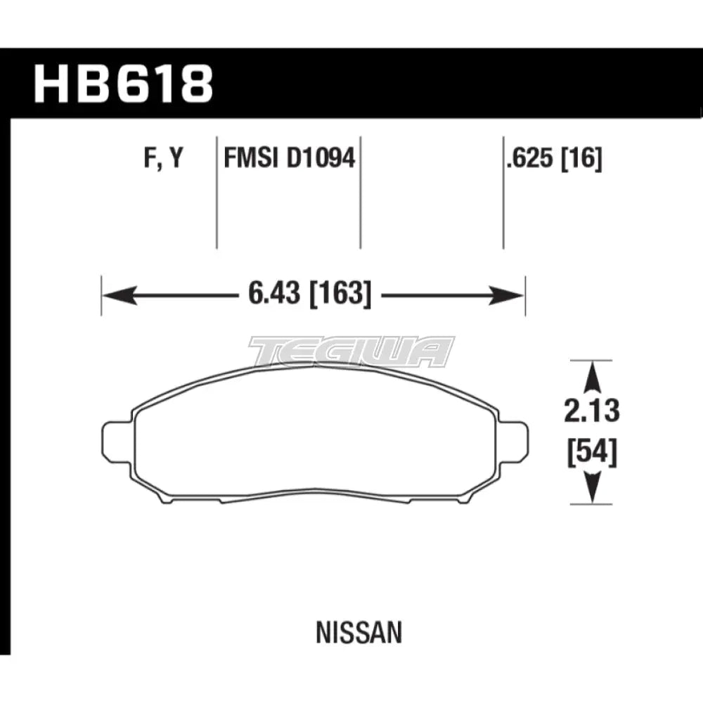HAWK Performance LTS Light Truck and SUV Brake Pads Front - HB618Y.625